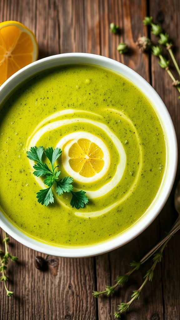 Tangy Lemon Herb Keto Broccoli Soup