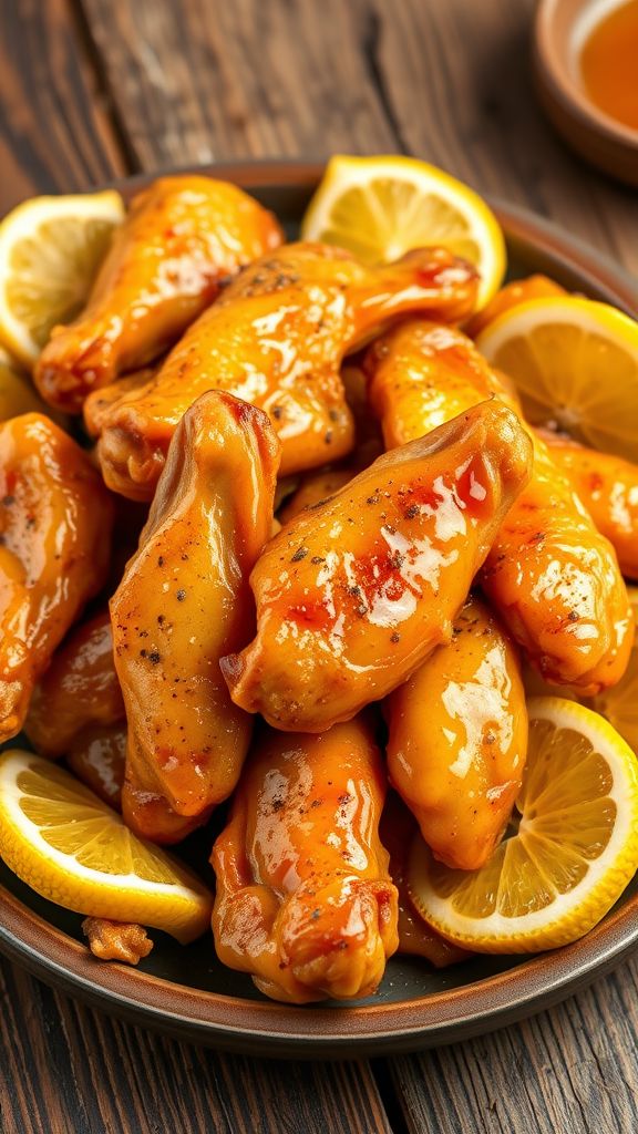 Tangy Lemon Pepper Chicken Wings  