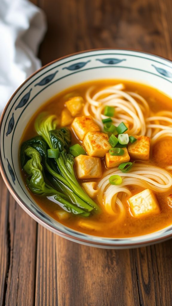 Tempeh Ramen with Bok Choy  