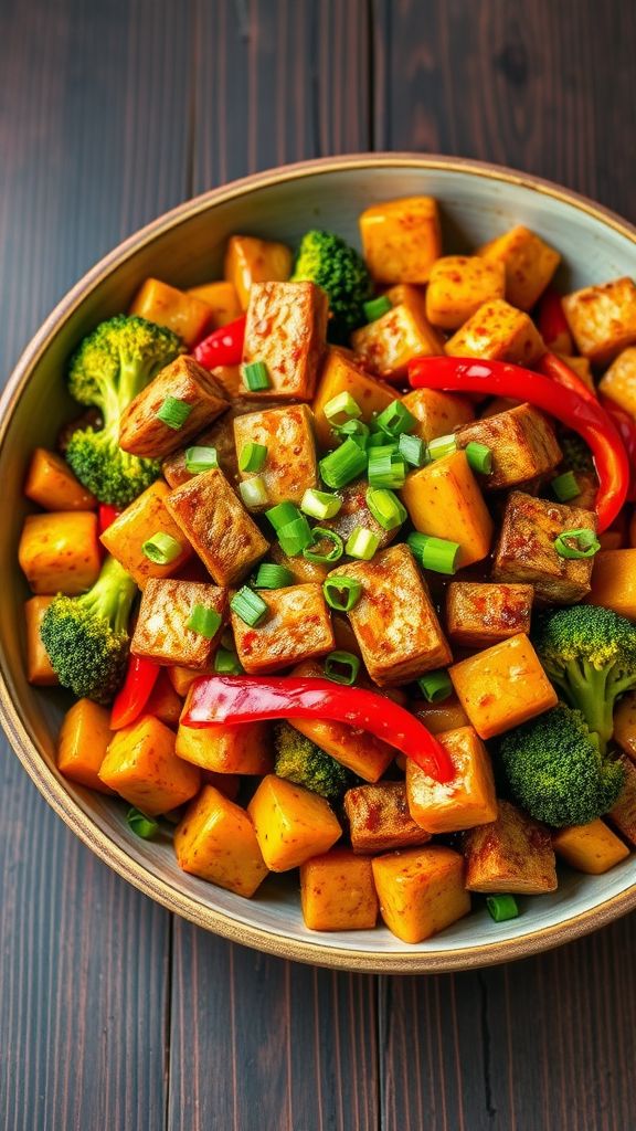 Tempeh Stir-Fry with Mixed Vegetables  