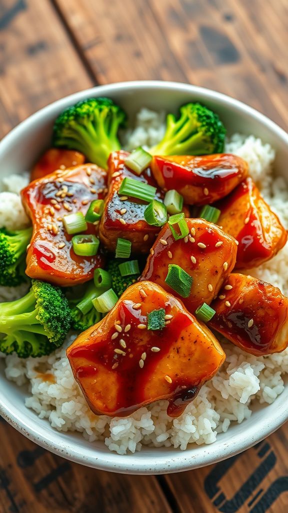 Teriyaki Chicken and Broccoli Bowl