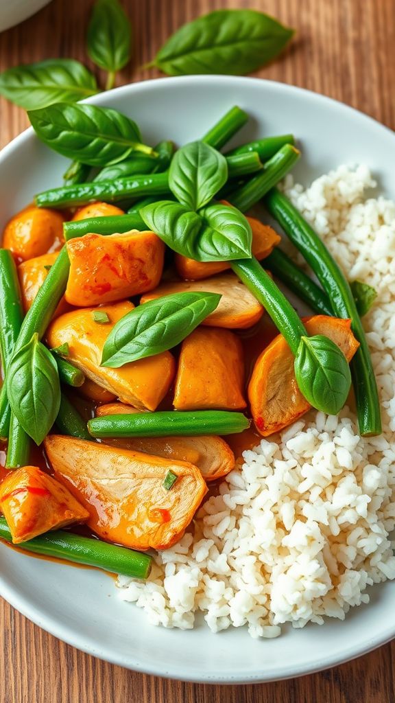 Thai Basil Chicken with Green Beans