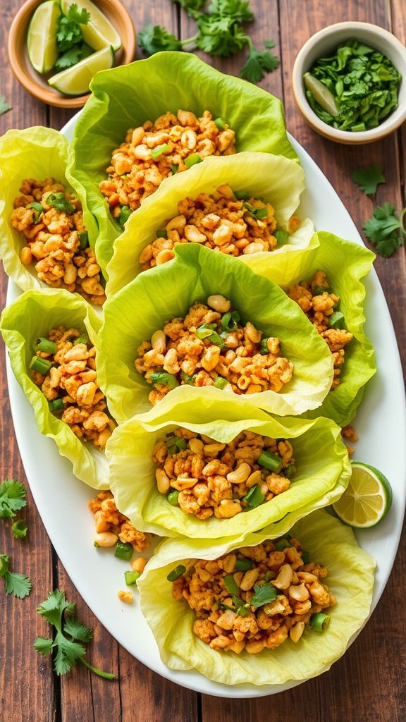 Thai Chicken Lettuce Wraps