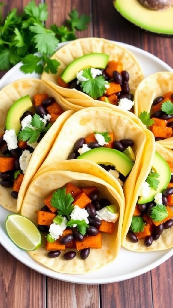 Thrifty Sweet Potato and Black Bean Tacos