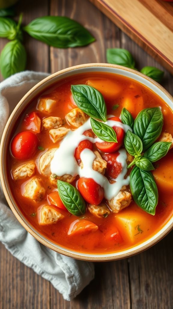 Tomato Basil Chicken Soup