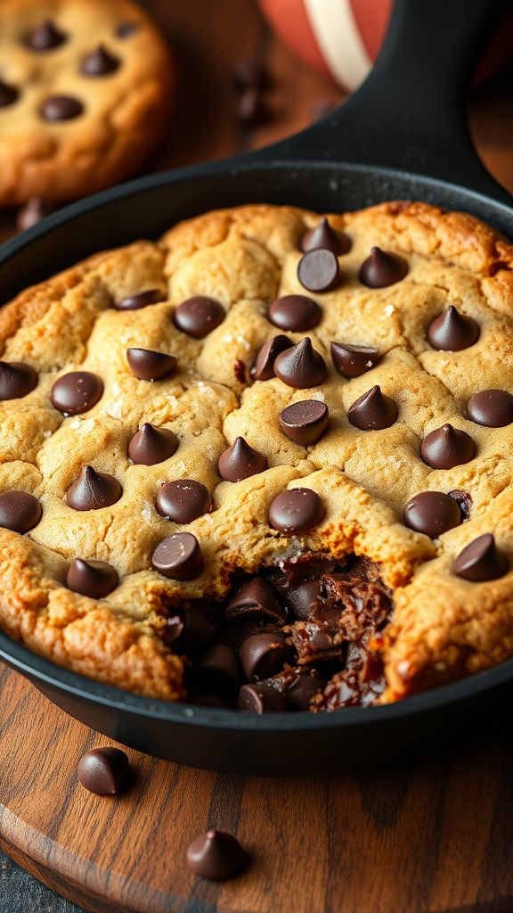 Touchdown Chocolate Chip Cookie Skillet  