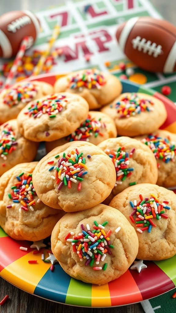 Touchdown Twinkle Sprinkle Cookies  