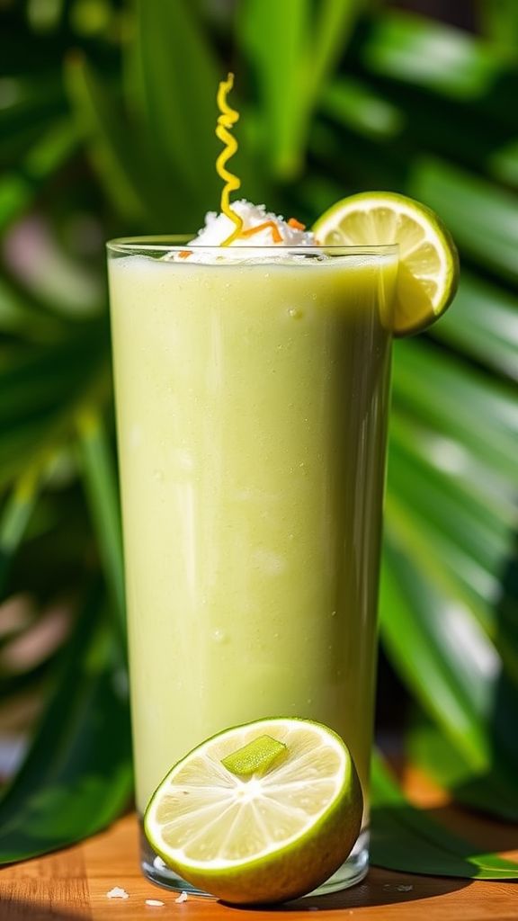 Tropical Coconut Lime Keto Smoothie  