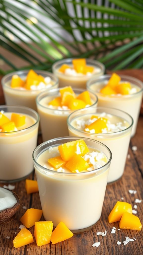 Tropical Mango Protein Coconut Cups  