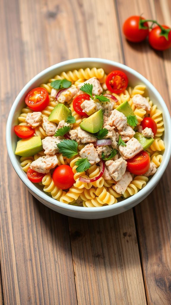 Tuna and Avocado Pasta Salad  