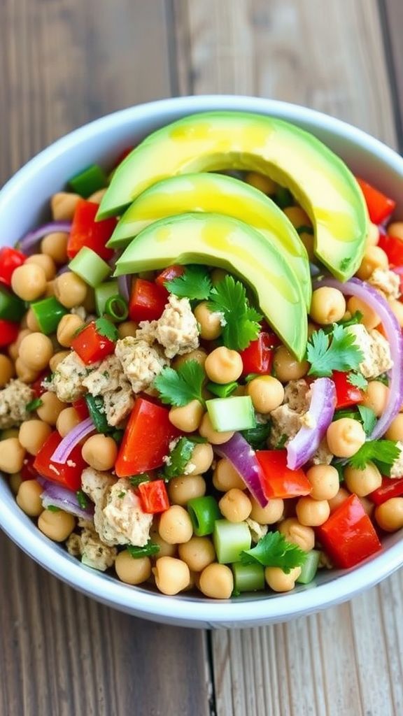 Tuna and Chickpea Mexican Salad  