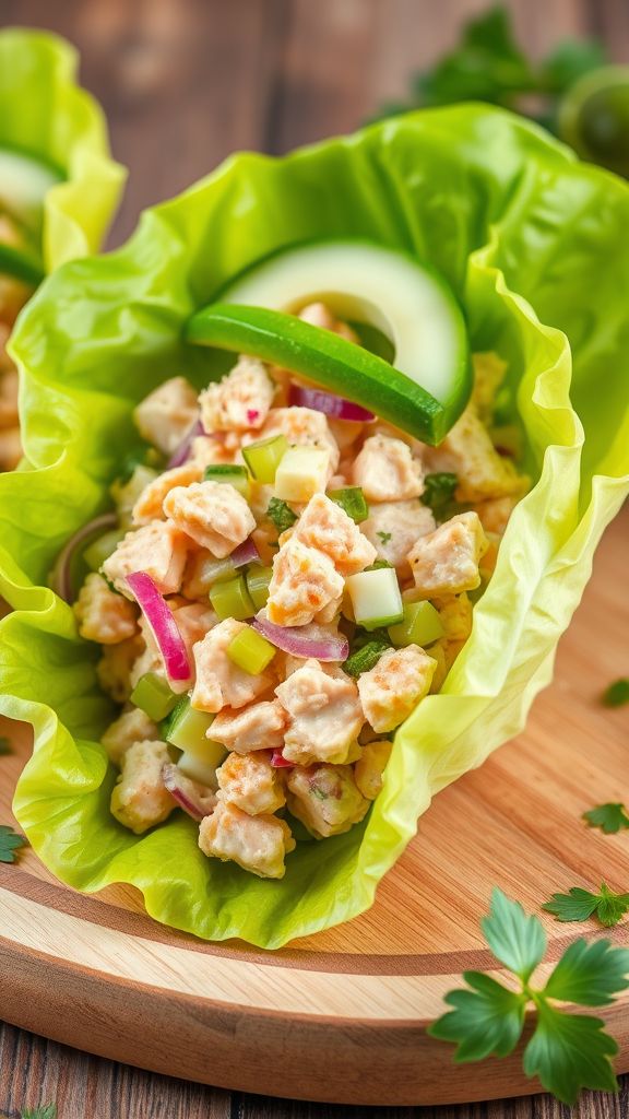 Tuna Salad Lettuce Wraps  