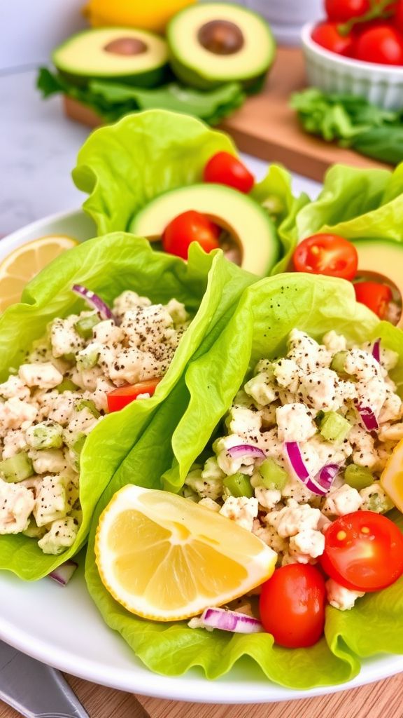 Tuna Salad Lettuce Wraps  