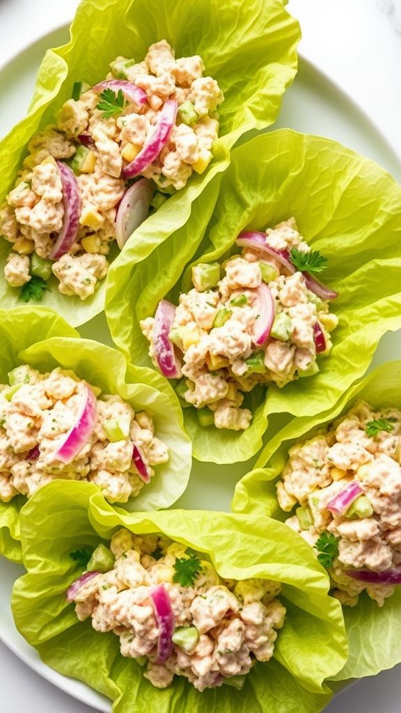 Tuna Salad Lettuce Wraps