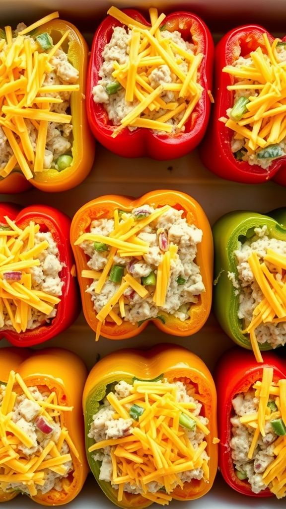 Tuna-Stuffed Bell Peppers  