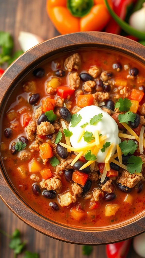 Turkey and Black Bean Chili  