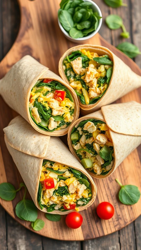 Turkey and Spinach Breakfast Wrap