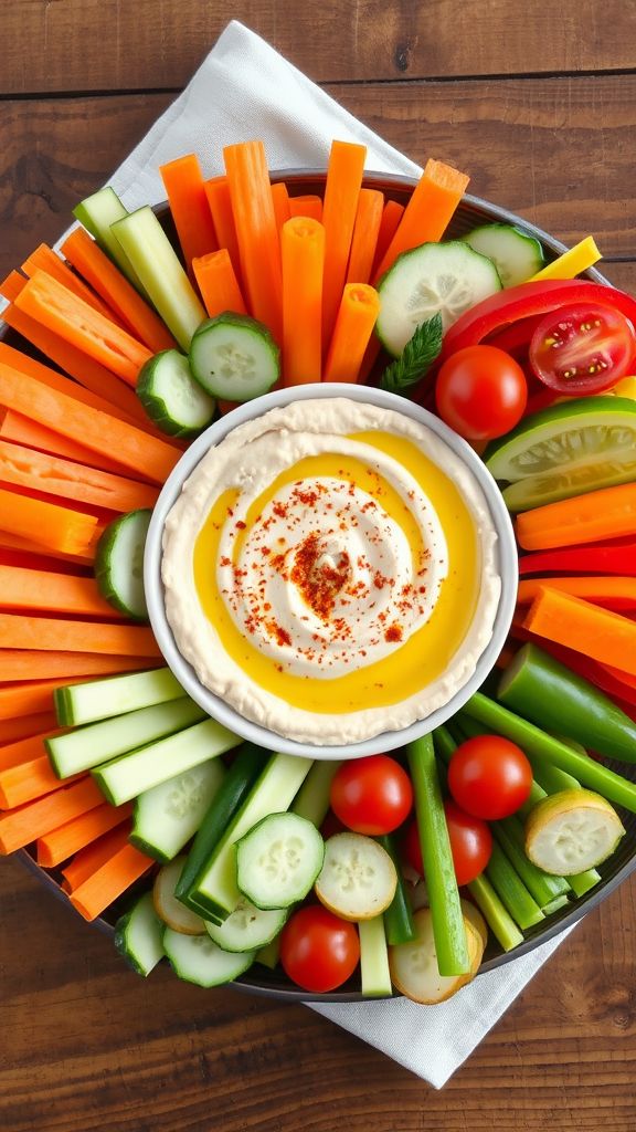 Veggie Platter with Hummus Dip