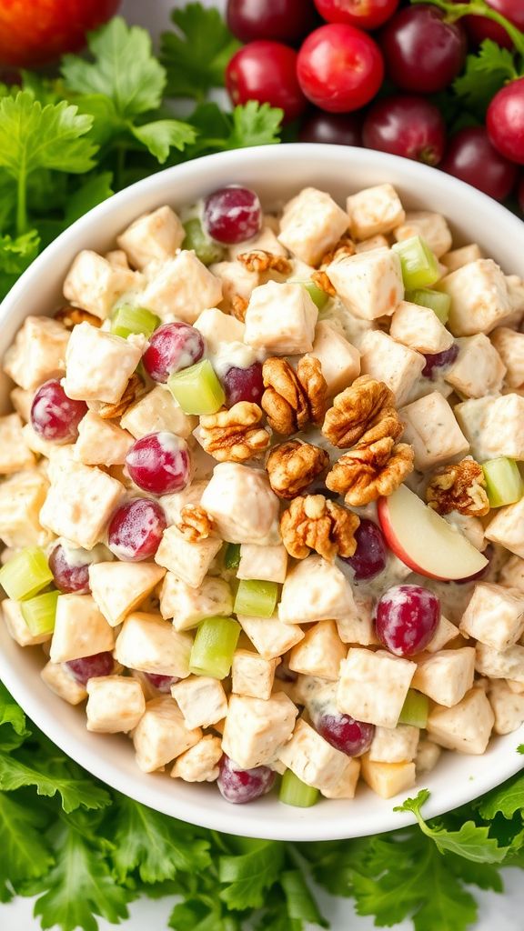 Waldorf Chicken Salad with Walnuts