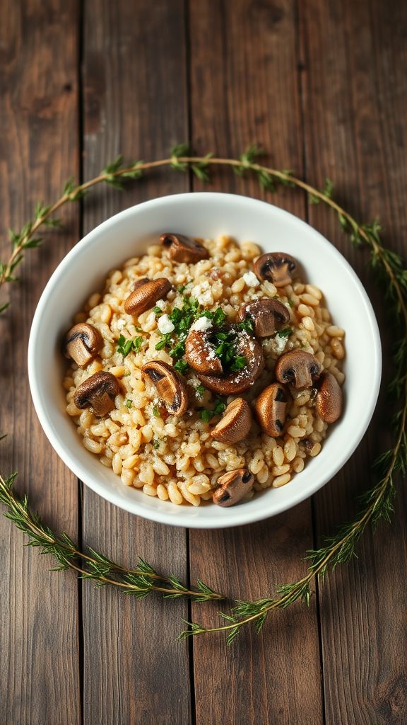 Wild Mushroom and Barley Risotto