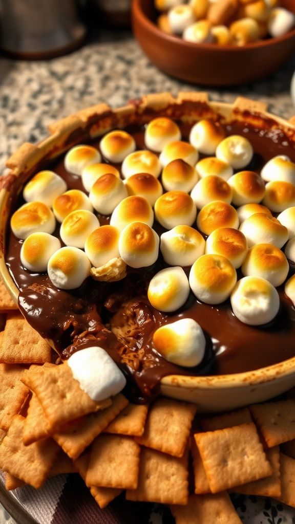 Winning S'mores Dip with Graham Cracker Sticks