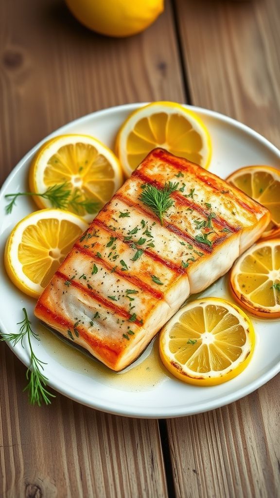 Zesty Lemon Herb Grilled Salmon  