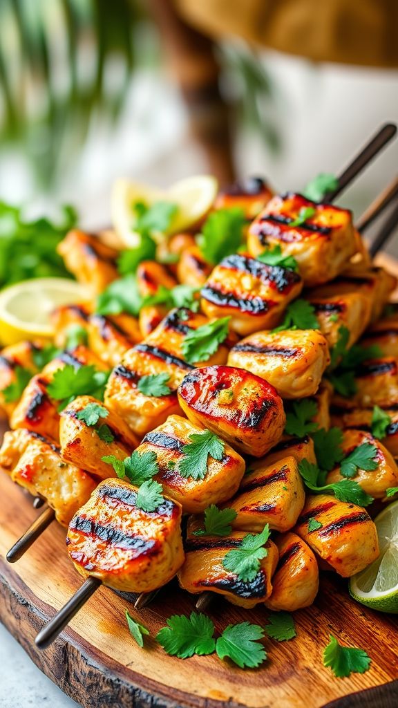 Zesty Lime Cilantro Chicken Skewers