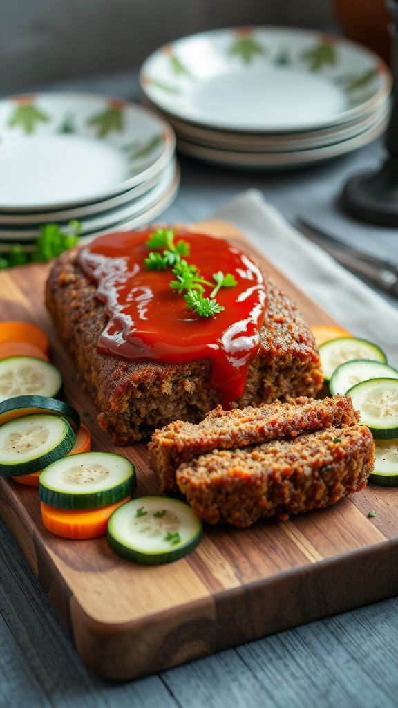 Zucchini and Carrot Keto Meatloaf  