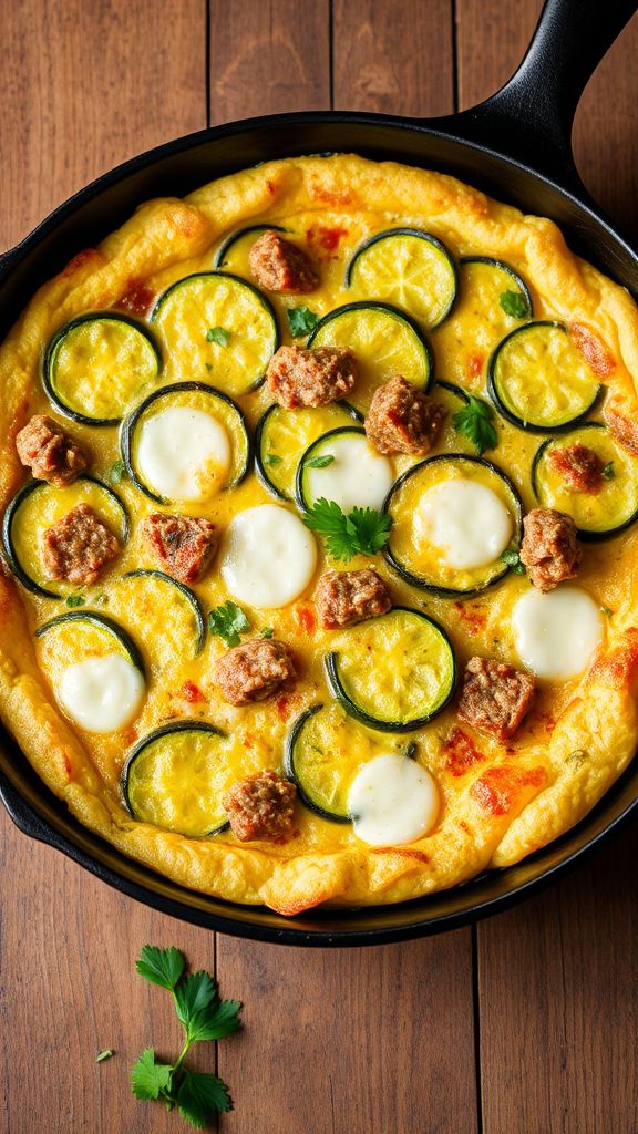 Zucchini and Sausage Frittata Bake  