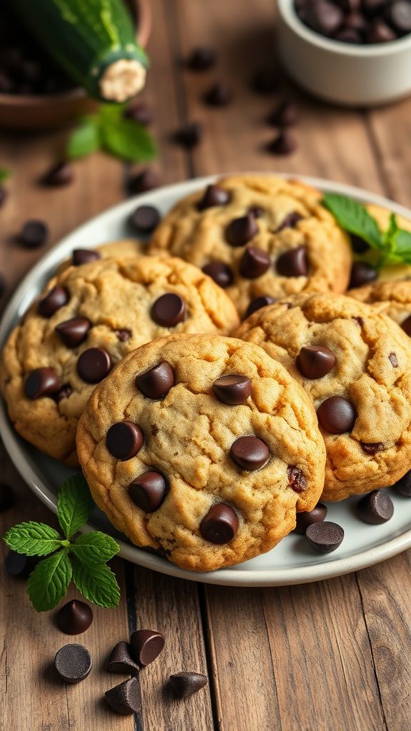 Zucchini Chocolate Chip Keto Cookies