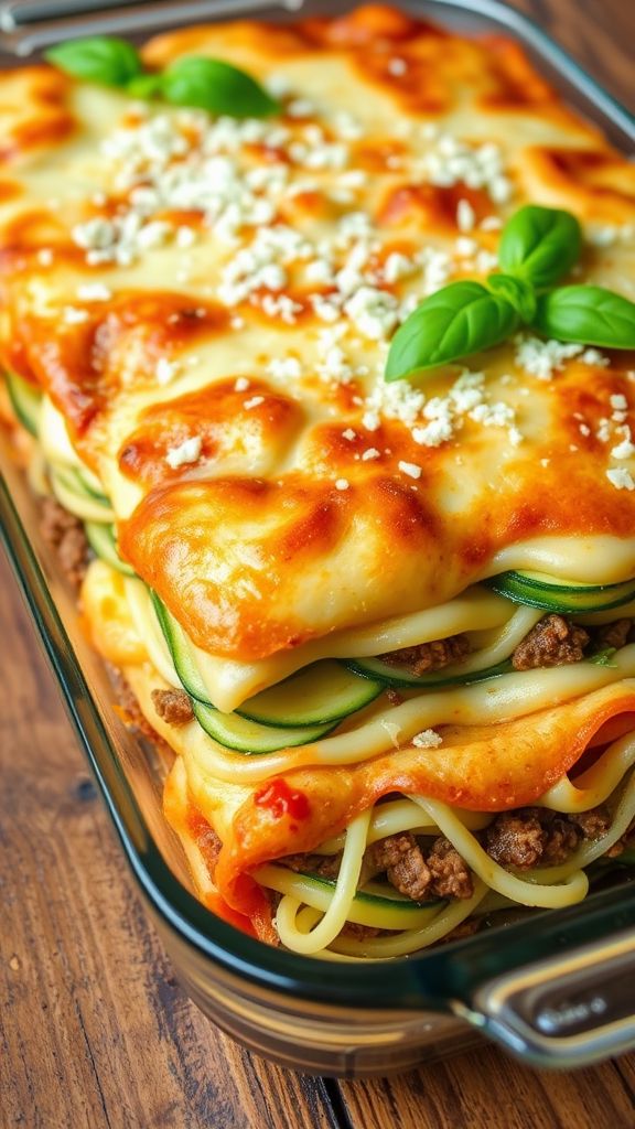 Zucchini Noodle Keto Lasagna