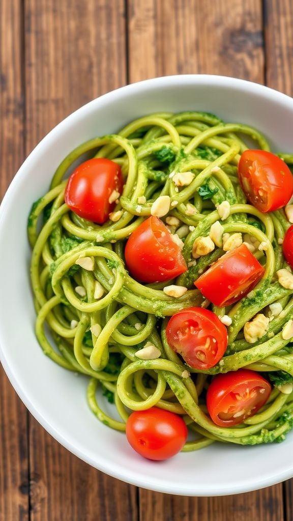 Zucchini Noodles with Avocado Pesto  