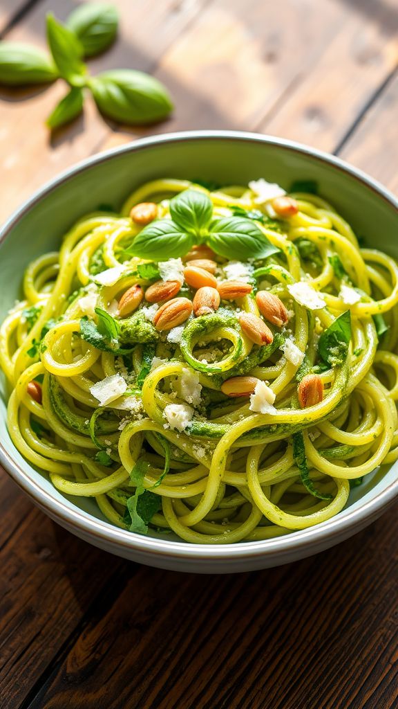 Zucchini Noodles with Pesto Sauce