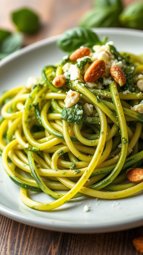 Zucchini Noodles with Pesto Sauce