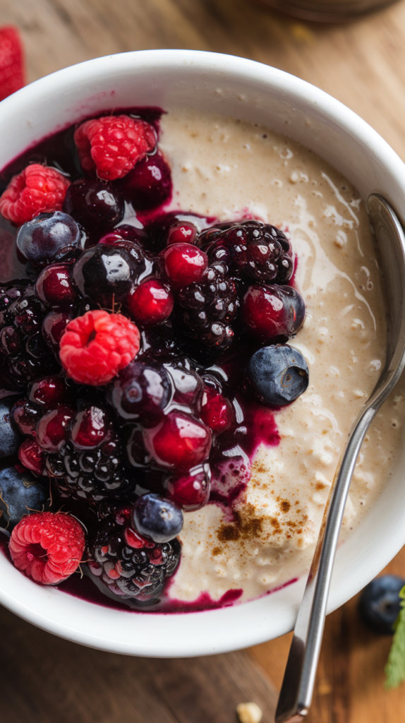 Berry Compote Overnight Oats