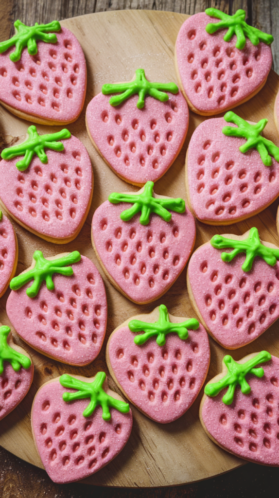 Strawberry Fields Sugar Cookies