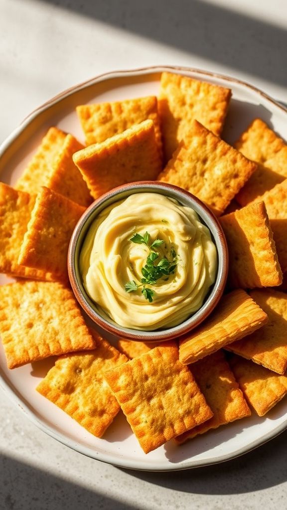 Almond Flour Cheese Crackers