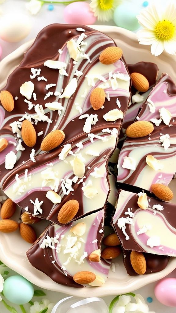 Almond Joy Easter Bark  