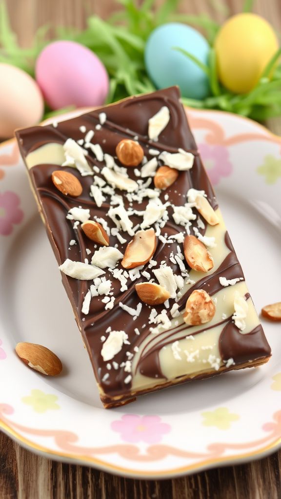 Almond Joy Easter Bark  