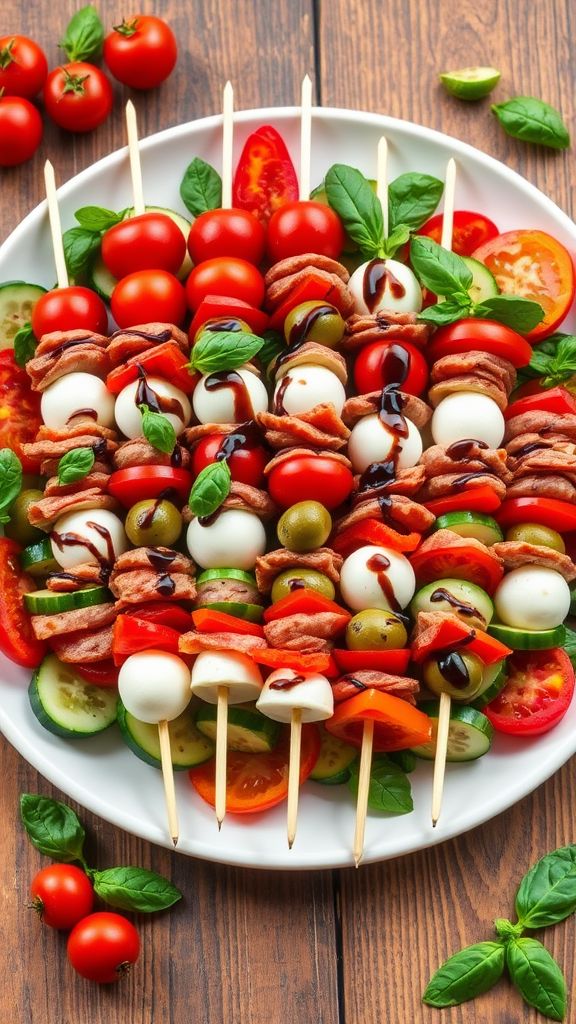 Antipasto Salad Skewers