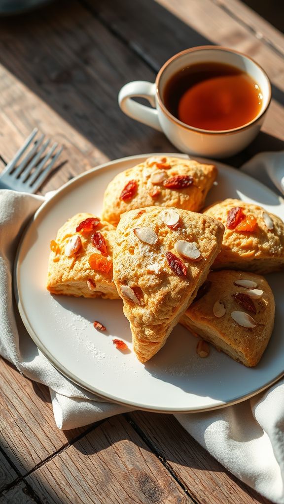 Apricot and Almond Breakfast Scones  