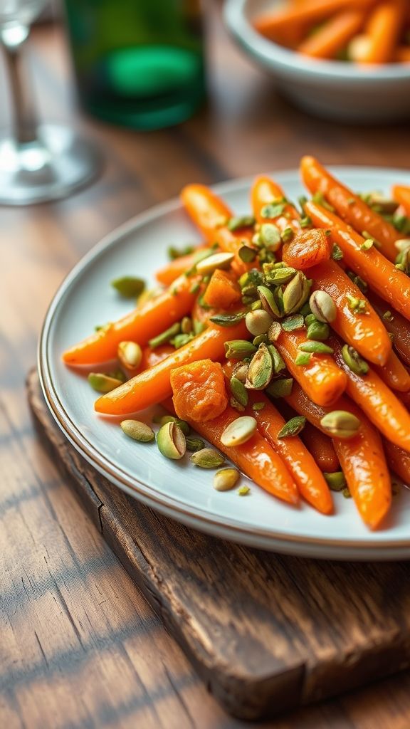 Apricot and Pistachio Glazed Carrots