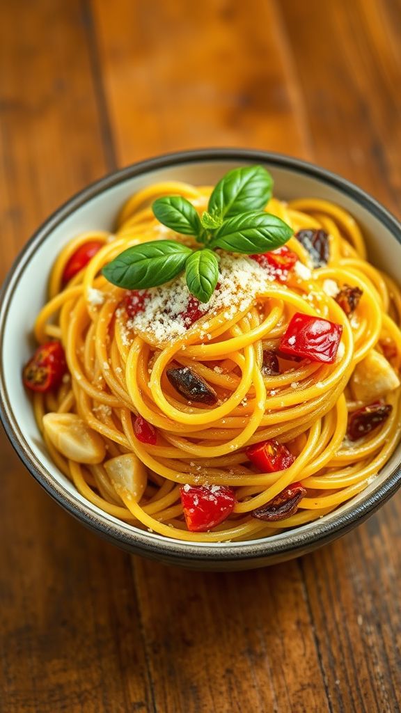 Artichoke and Sun-Dried Tomato Spaghetti  