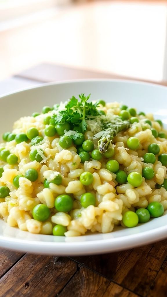 Asparagus and Pea Risotto