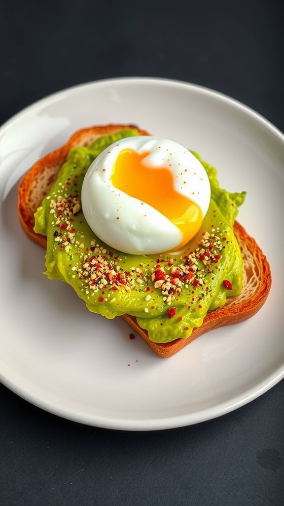 Avocado and Egg Toast with Everything Bagel Seasoning  