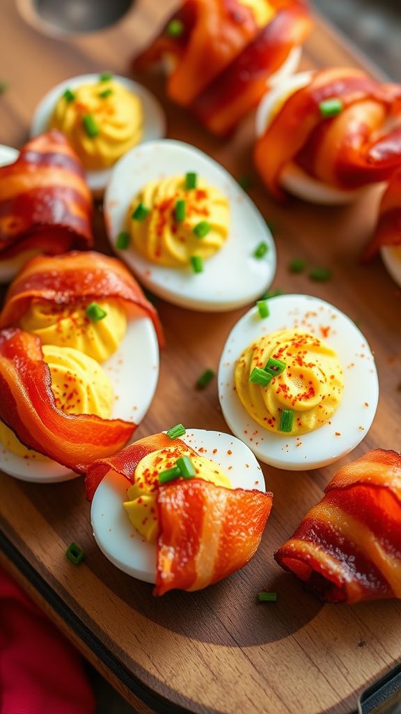 Bacon-Wrapped Deviled Eggs  