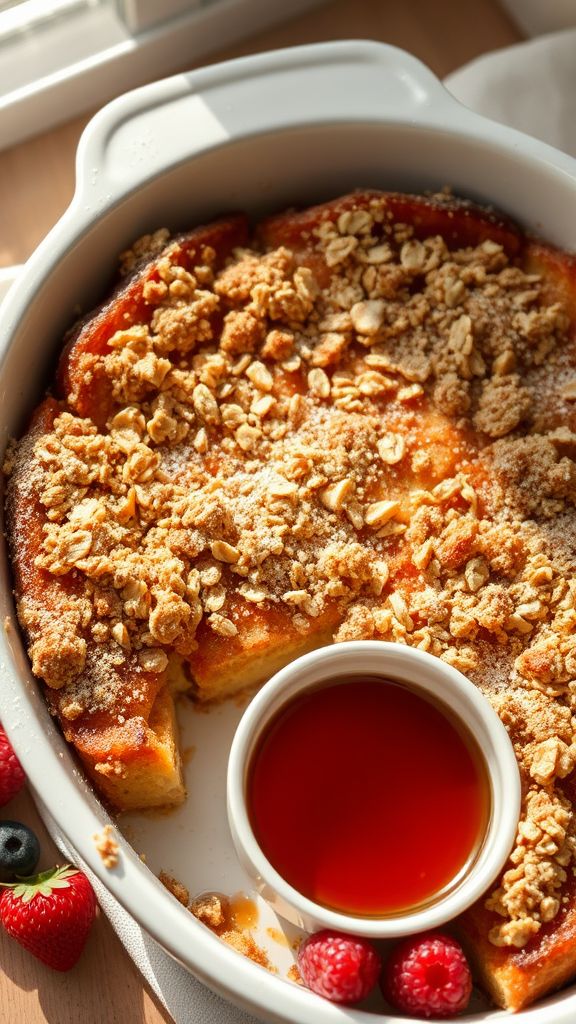 Baked French Toast Casserole with Streusel Topping