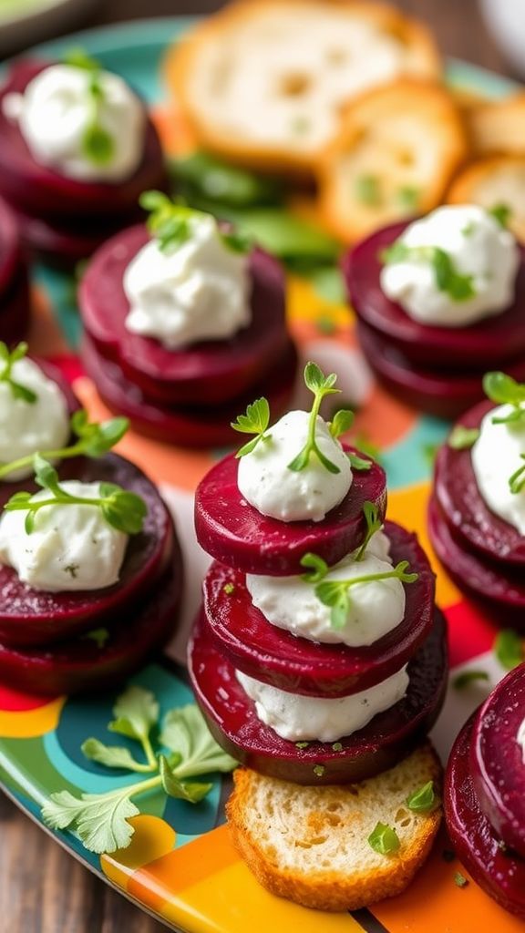 Beet and Goat Cheese Salad Bites  