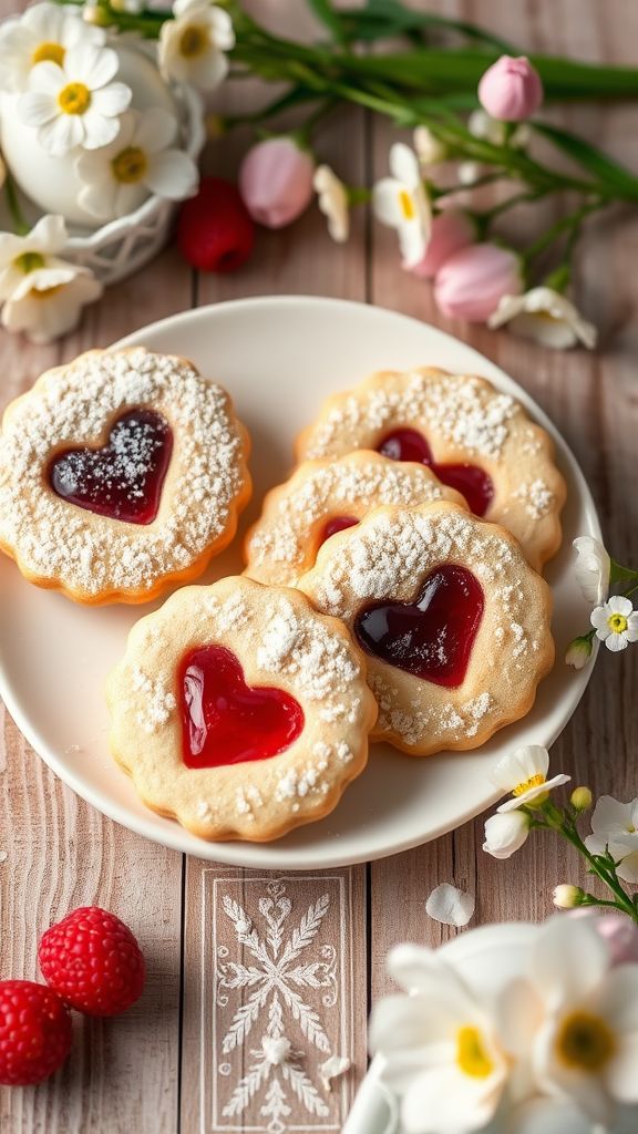 Berry Burst Linzer Cookies