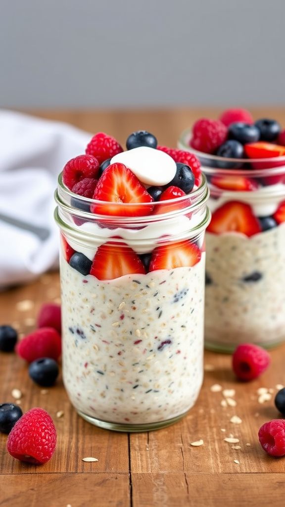 Berry-Studded Overnight Oats  